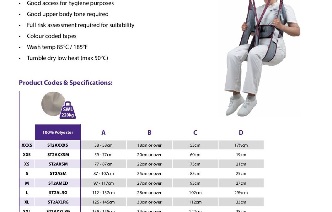 ST2 Dress with Padded Roll Sizing Guide